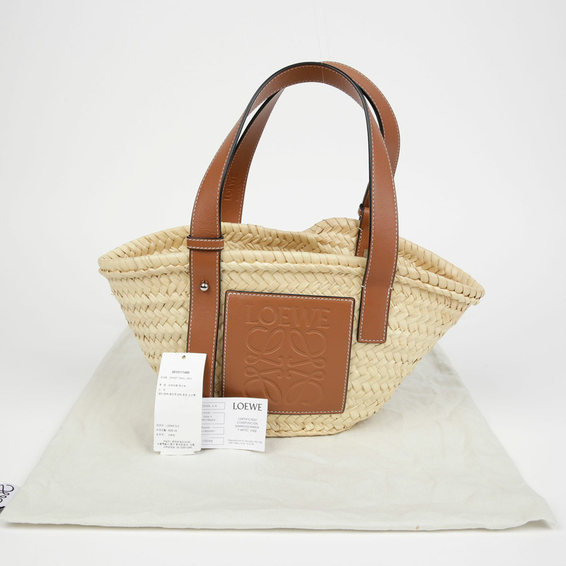 LOEWE 327 02 S93 Anagram 小號籃子手提包-0