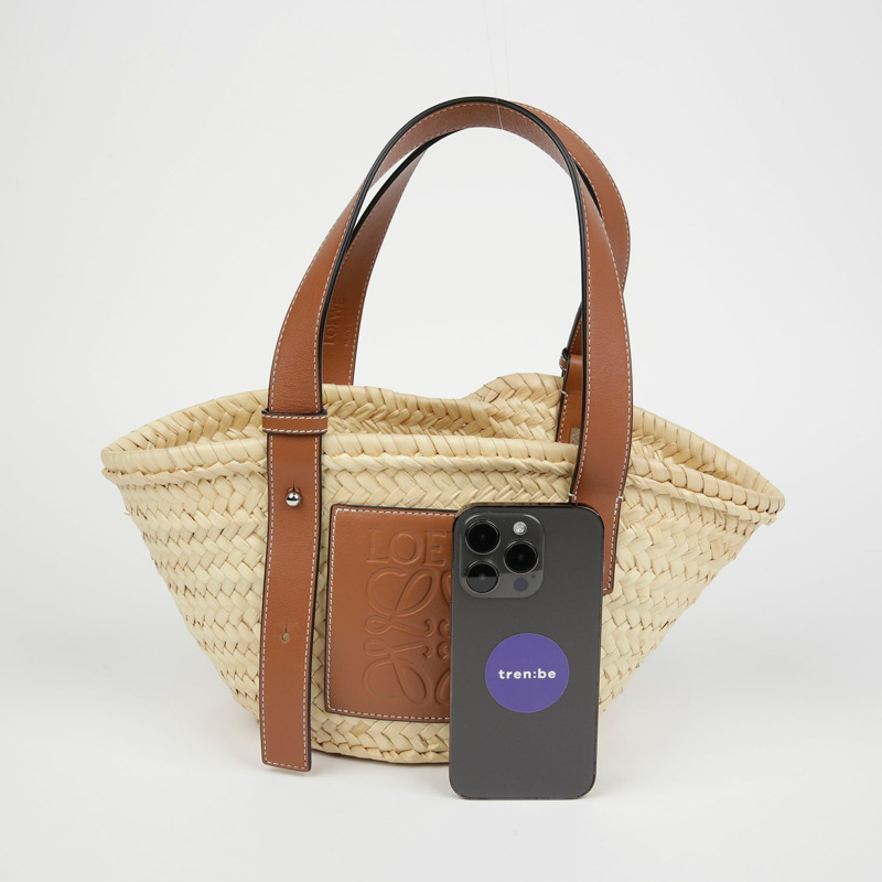 LOEWE 327 02 S93 Anagram 小號籃子手提包-5