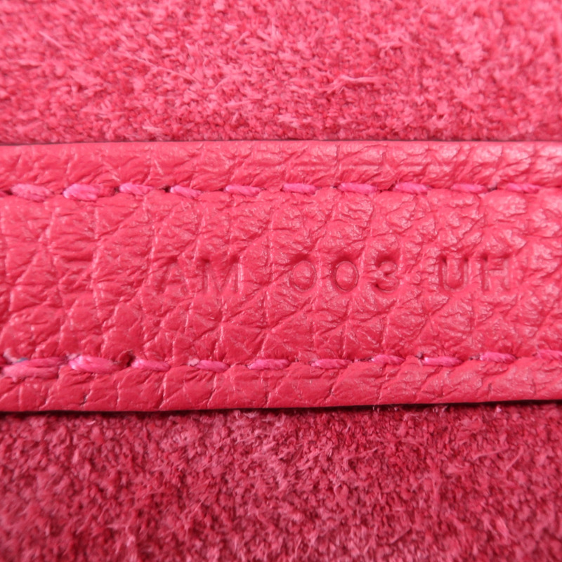 HERMES Clemence皮革Picotin MM銀扣手挽袋Rose Mexico-12