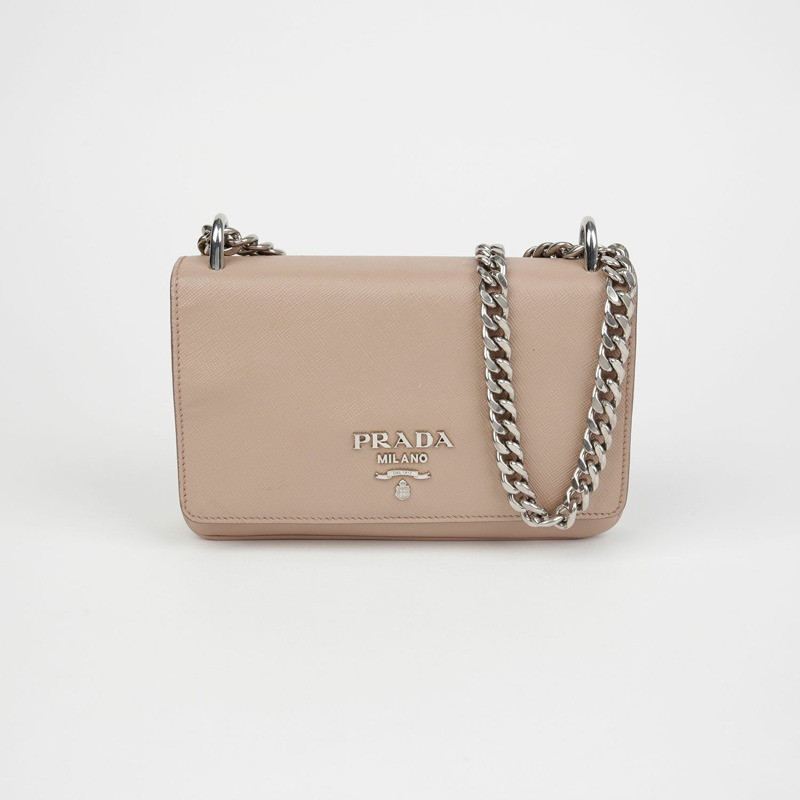 PRADA 翻蓋肩斜背包 1BD144-0