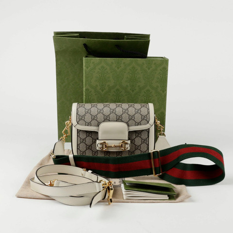 GUCCI Horsebit 1955 迷你肩斜背包 658574