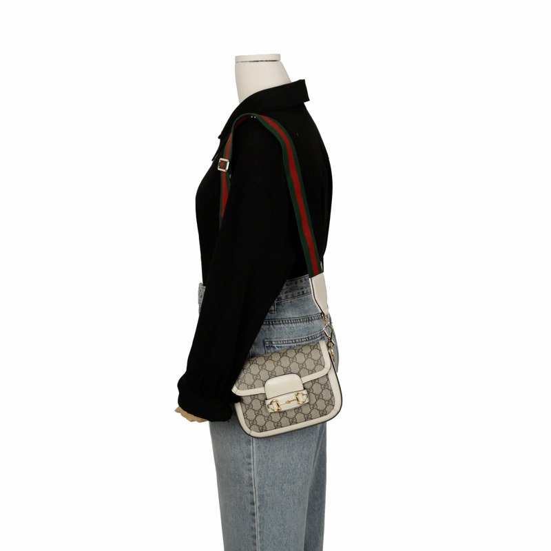 【包稅】GUCCI Horsebit 1955 迷你肩斜背包 658574-12