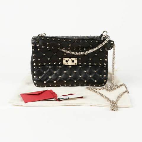 VALENTINO 1B0122 Lockstart Spike 中單肩斜背包