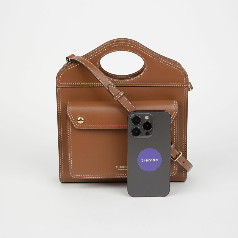 【包稅】BURBERRY 明線口袋手提包肩背包 8014776-4