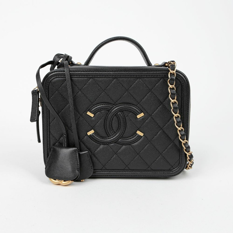 CHANEL Caviar Cosmetic 中型托特單肩包 A93343-1