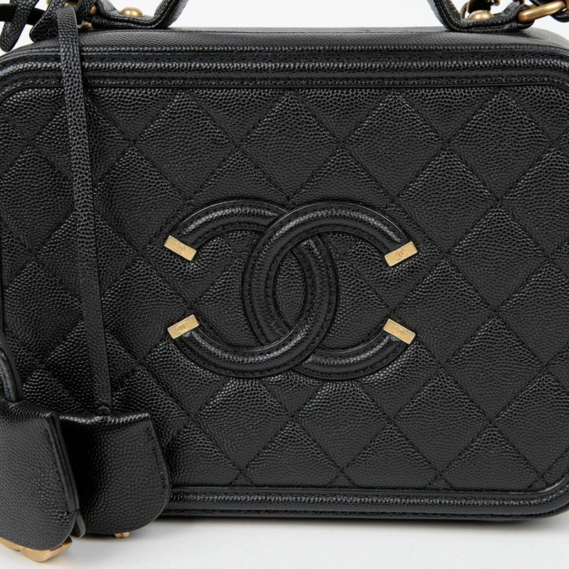 CHANEL Caviar Cosmetic 中型托特單肩包 A93343-2