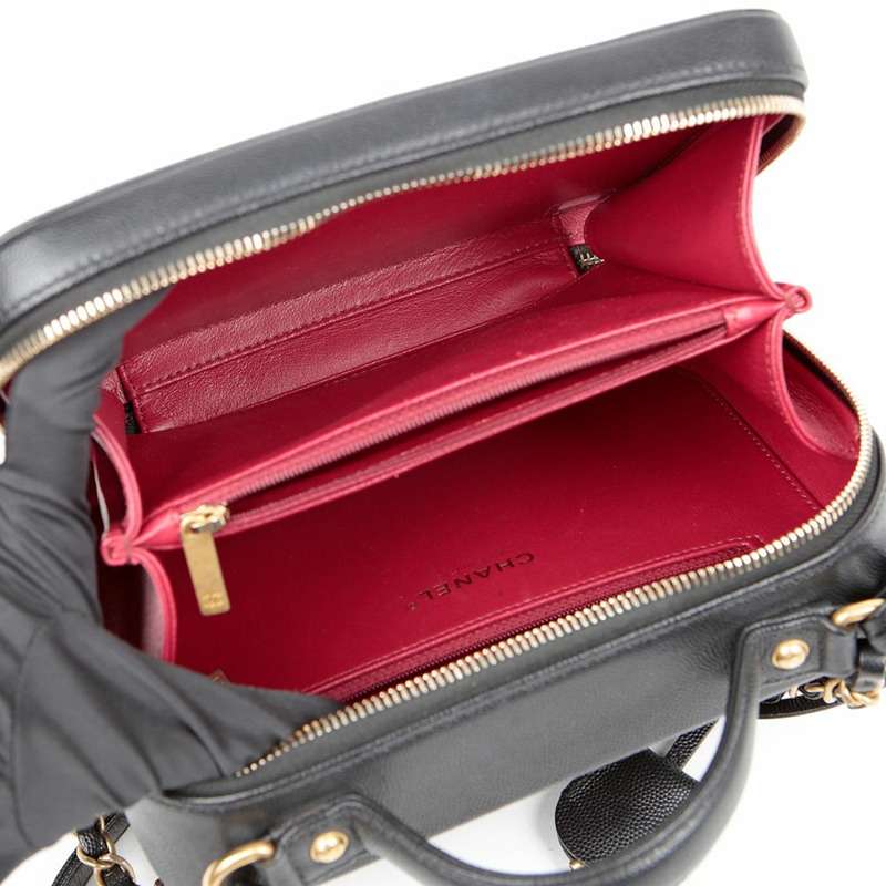 CHANEL Caviar Cosmetic 中型托特單肩包 A93343-8