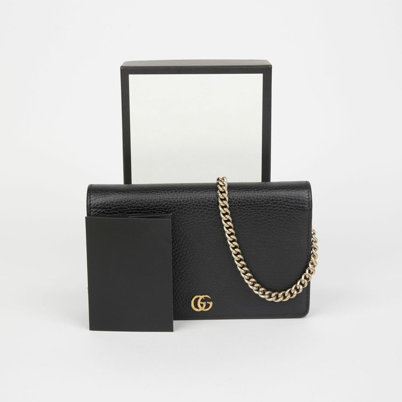 GUCCI 497985 GG Marmont 鏈條皮夾斜背包-0