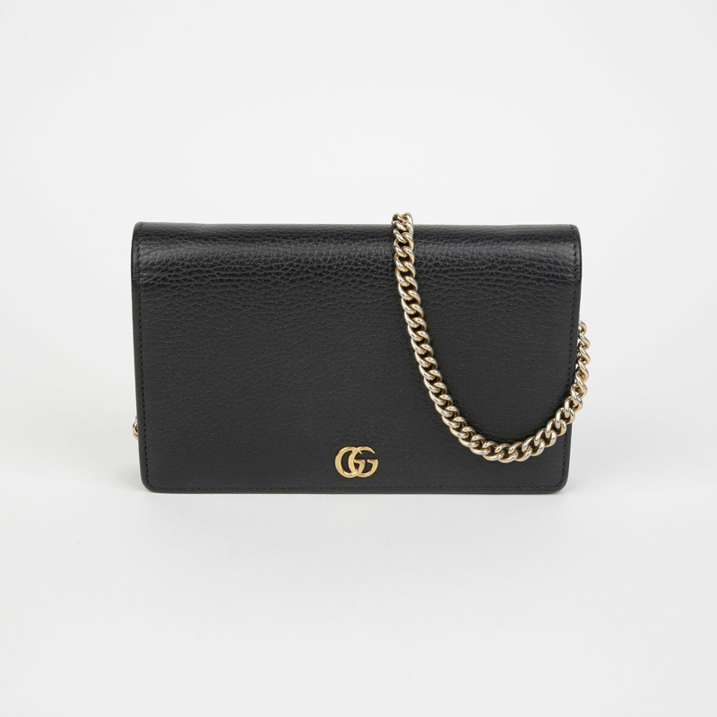 GUCCI 497985 GG Marmont 鏈條皮夾斜背包-1