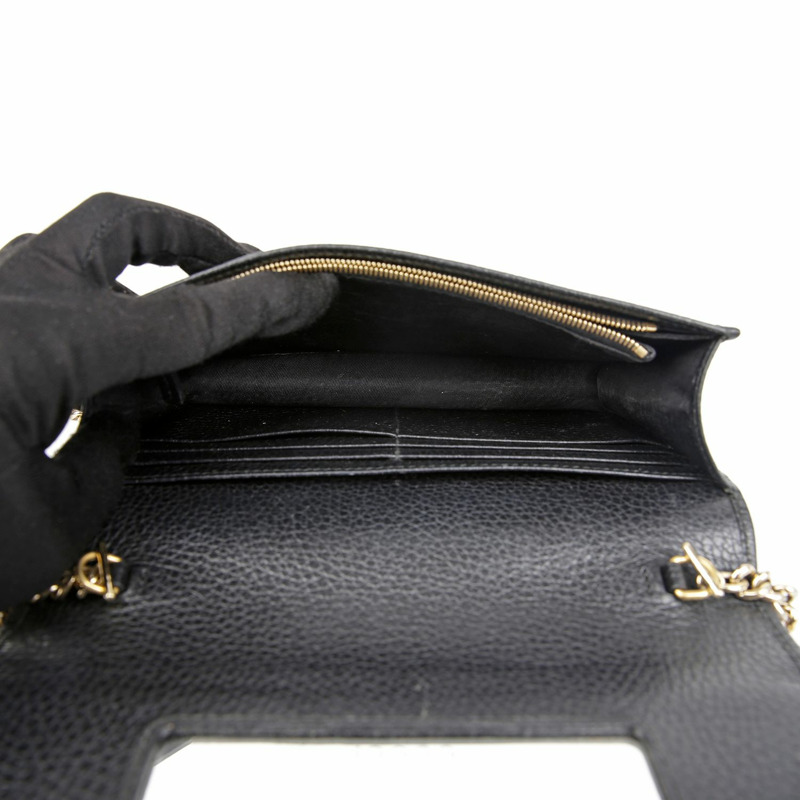 GUCCI 497985 GG Marmont 鏈條皮夾斜背包-11