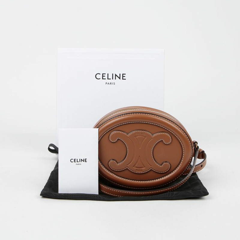 CELINE Triope 橢圓形脈衝單肩斜背包 10I703DPQ-0