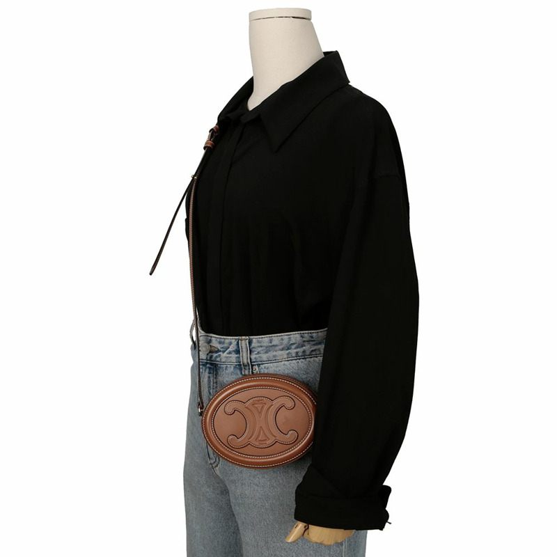 【包稅】CELINE 10I703DPQ Triopee 橢圓形脈動單肩斜背包-8