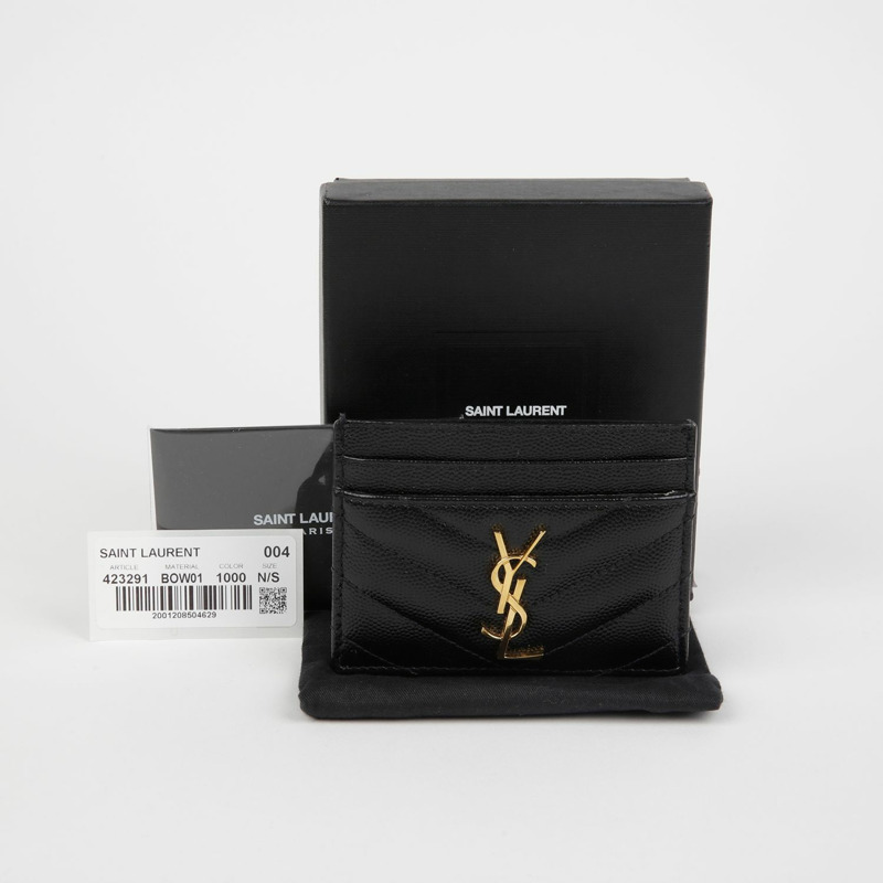 SAINT LAURENT 字母卡夾皮夾 423291-0