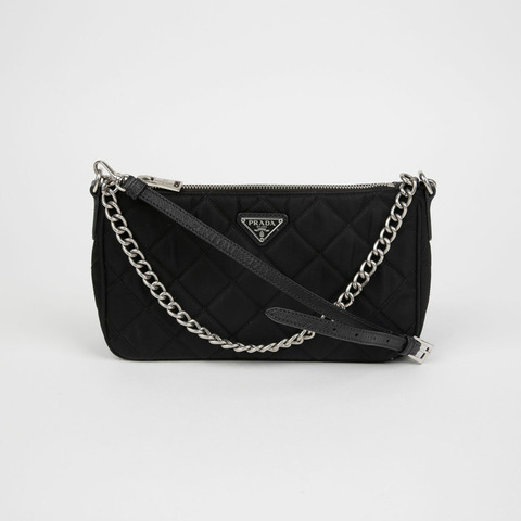 PRADA 絎縫鏈條單肩斜背包 1BH026