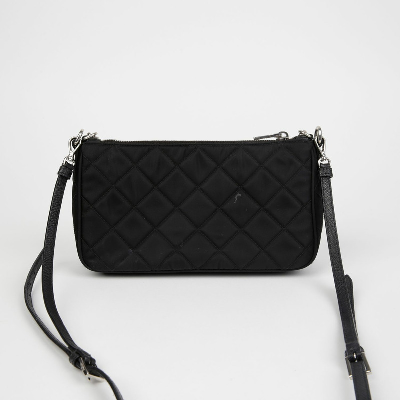 PRADA 絎縫鏈條單肩斜背包 1BH026-2