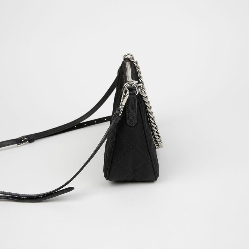 PRADA 絎縫鏈條單肩斜背包 1BH026-4