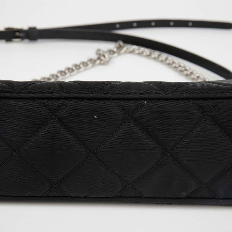 PRADA 絎縫鏈條單肩斜背包 1BH026-7