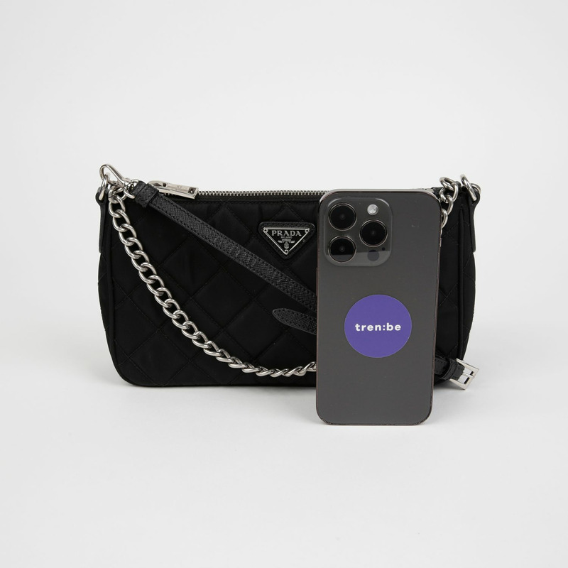 PRADA 絎縫鏈條單肩斜背包 1BH026-8