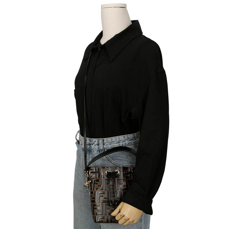 FENDI Montreux 迷你水桶手提單肩包 8BS010-7
