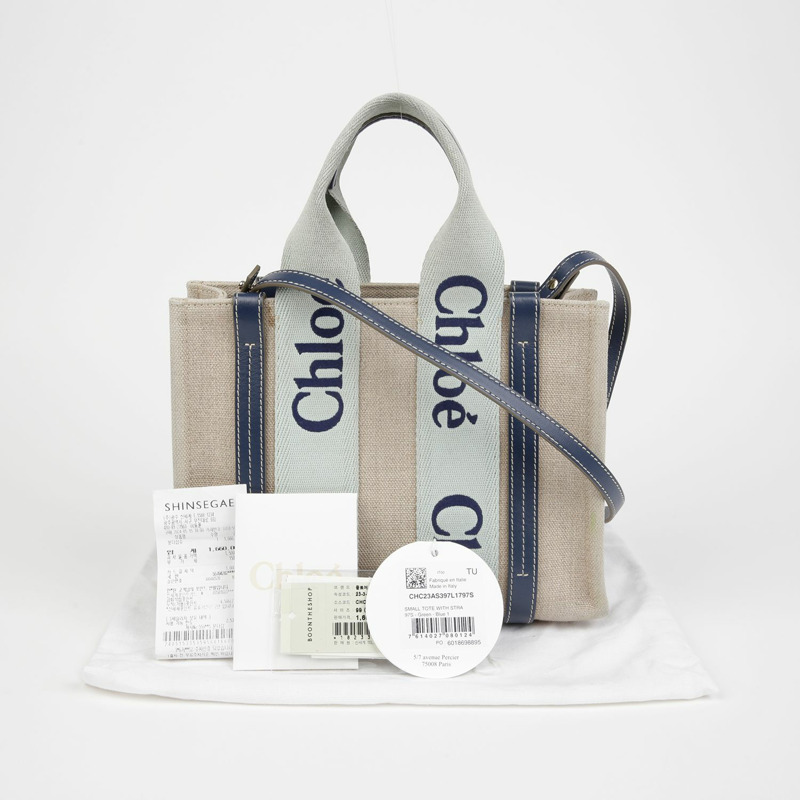 CHLOE CHC23AS397 Woody 小號托特單肩包-0