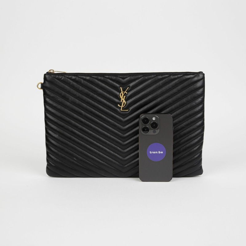 SAINT LAURENT Monogram 資料夾手拿包 440222-7