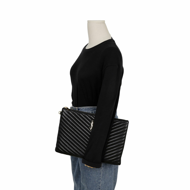 SAINT LAURENT Monogram 資料夾手拿包 440222-9