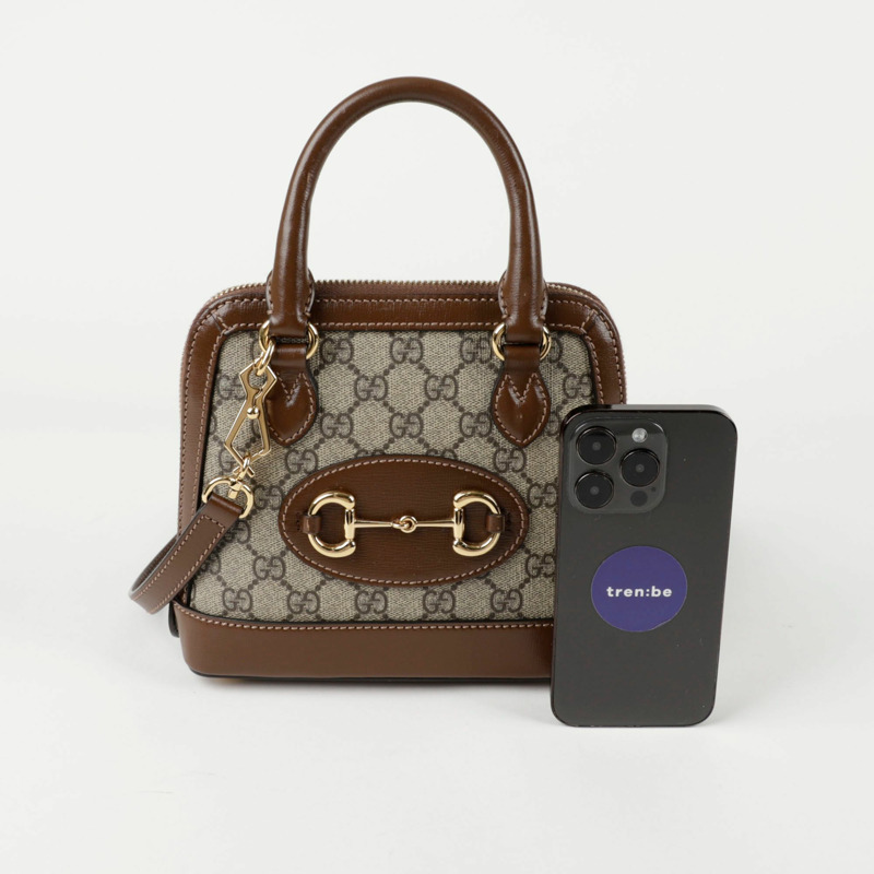 GUCCI Horsebit 1955 迷你頂部提把托特單肩包 640716-8