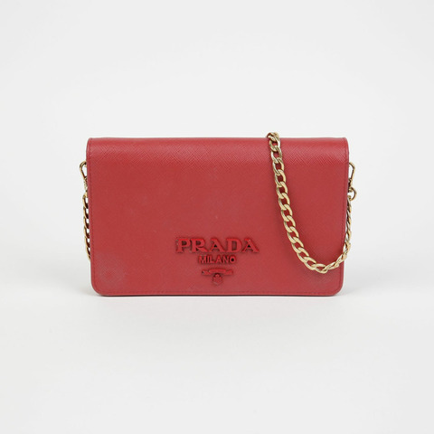PRADA 單色肩斜背包 1BP012