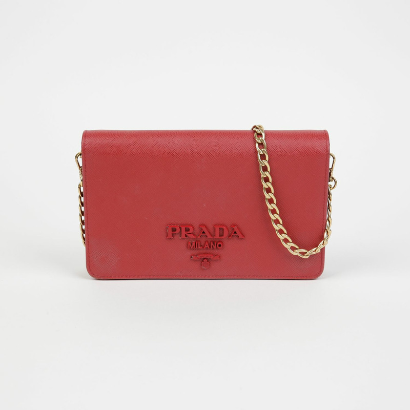 PRADA 單色肩斜背包 1BP012-0