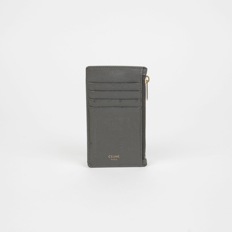 CELINE 10B683 緊湊型標誌拉鍊卡錢包-0