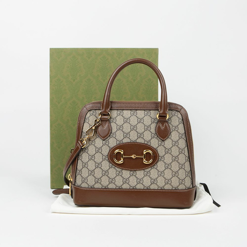 GUCCI Horsebit 1955 小號頂部提把托特單肩包-0