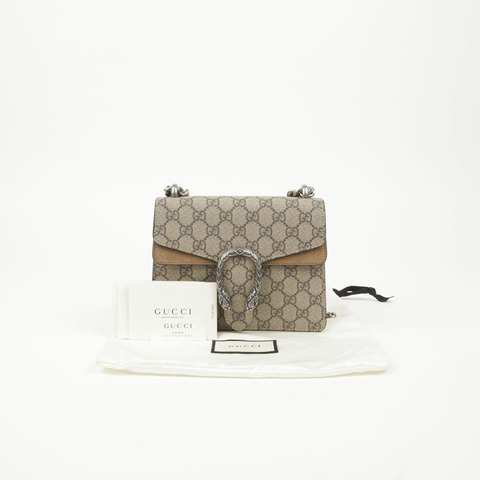 GUCCI 迷你 GG Supreme 帆布 Dionysus 單肩斜背包 421970