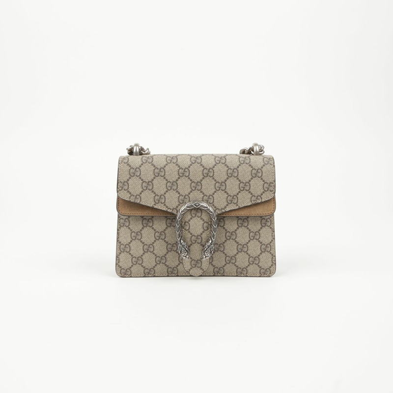 【包稅】GUCCI 迷你 GG Supreme 帆布 Dionysus 單肩斜背包 421970-1