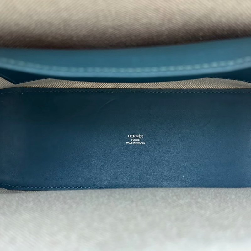 HERMES 藍色漸變拼皮Cabas27手提肩背包 27*24*8.5 98新-3