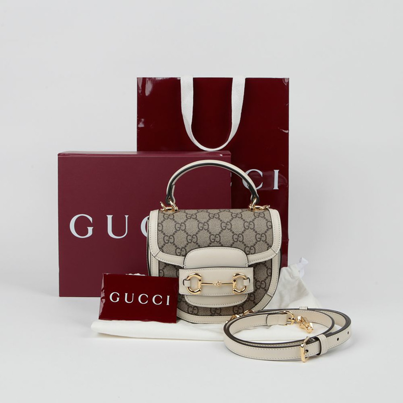 GUCCI 1955 Horsebit 迷你頂部提把托特單肩包 781387-0