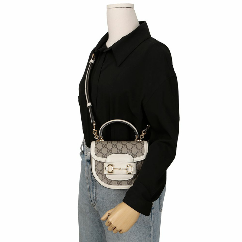 【包稅】GUCCI 1955 馬銜扣迷你手提單肩包 781387-10