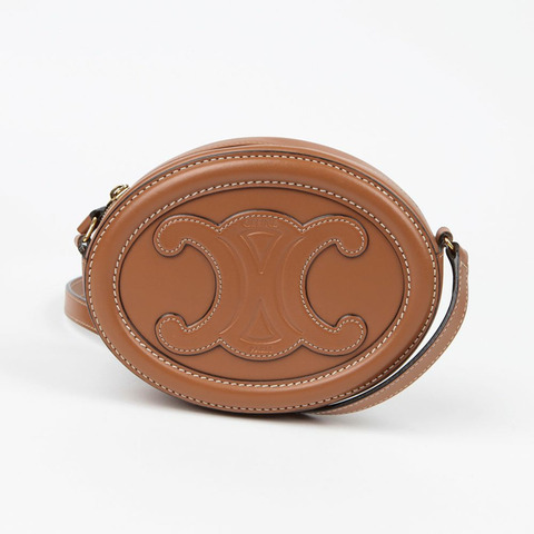 CELINE Triope 橢圓形脈衝斜背包 10I703DPQ