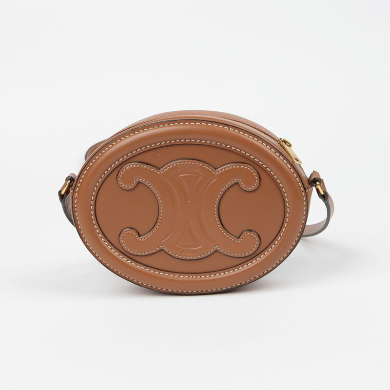 【包稅】CELINE Triope 橢圓形脈衝斜背包 10I703DPQ-2