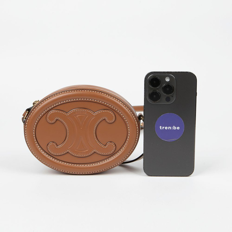 【包稅】CELINE Triope 橢圓形脈衝斜背包 10I703DPQ-8