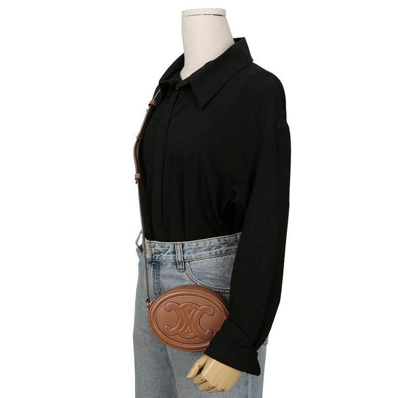 【包稅】CELINE Triope 橢圓形脈衝斜背包 10I703DPQ-10