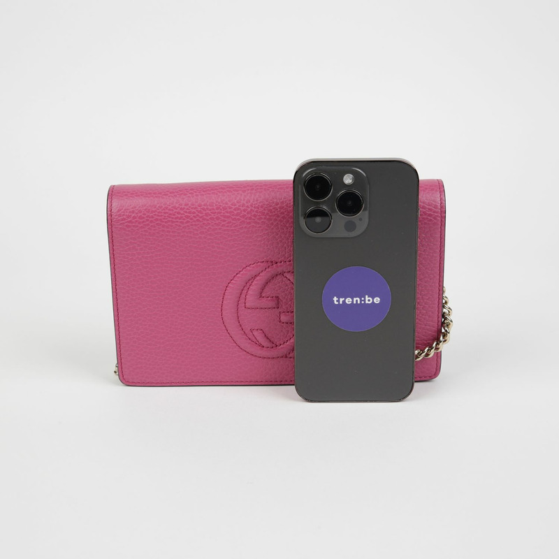GUCCI Soho 鏈條斜背皮夾 407041-5