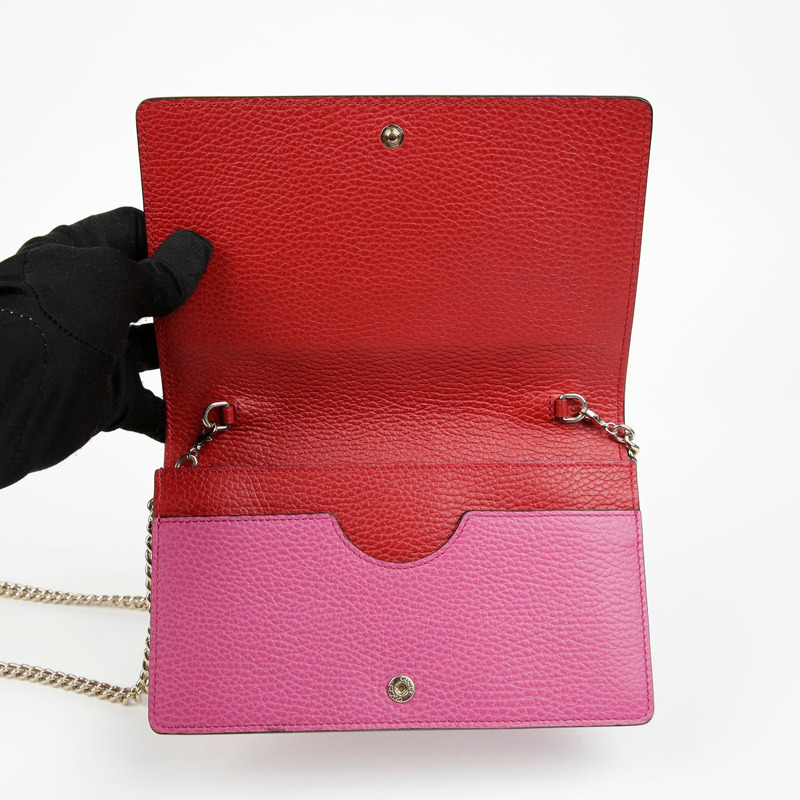GUCCI Soho 鏈條斜背皮夾 407041-6