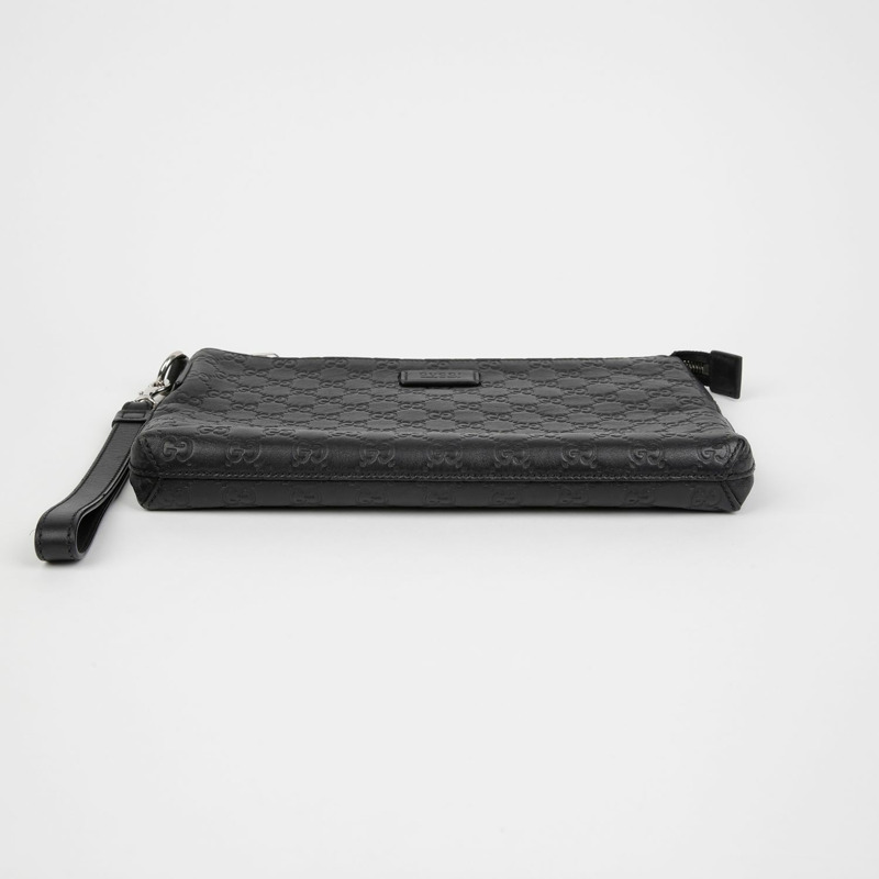 GUCCI Signature 軟帶手拿包 473881-6