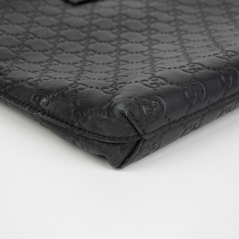 GUCCI Signature 軟帶手拿包 473881-7