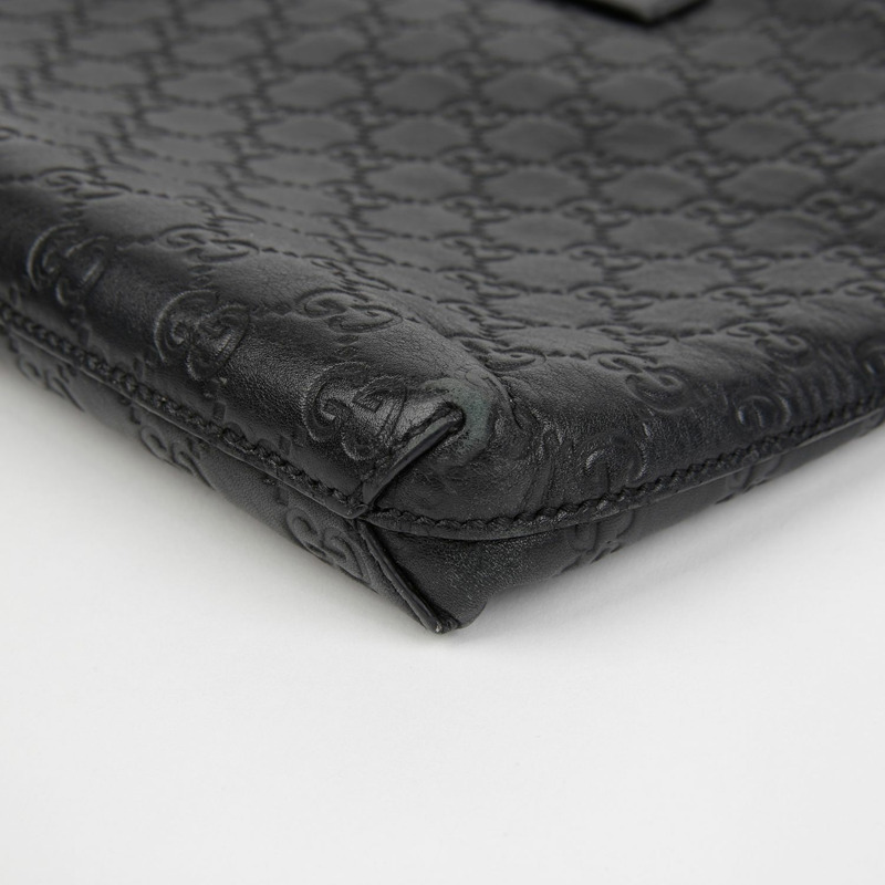 GUCCI Signature 軟帶手拿包 473881-8