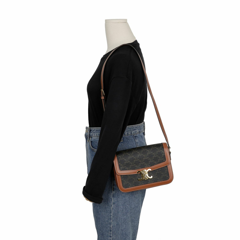 CELINE 經典 Triomphe 中單肩斜背包 191242BZ4-9