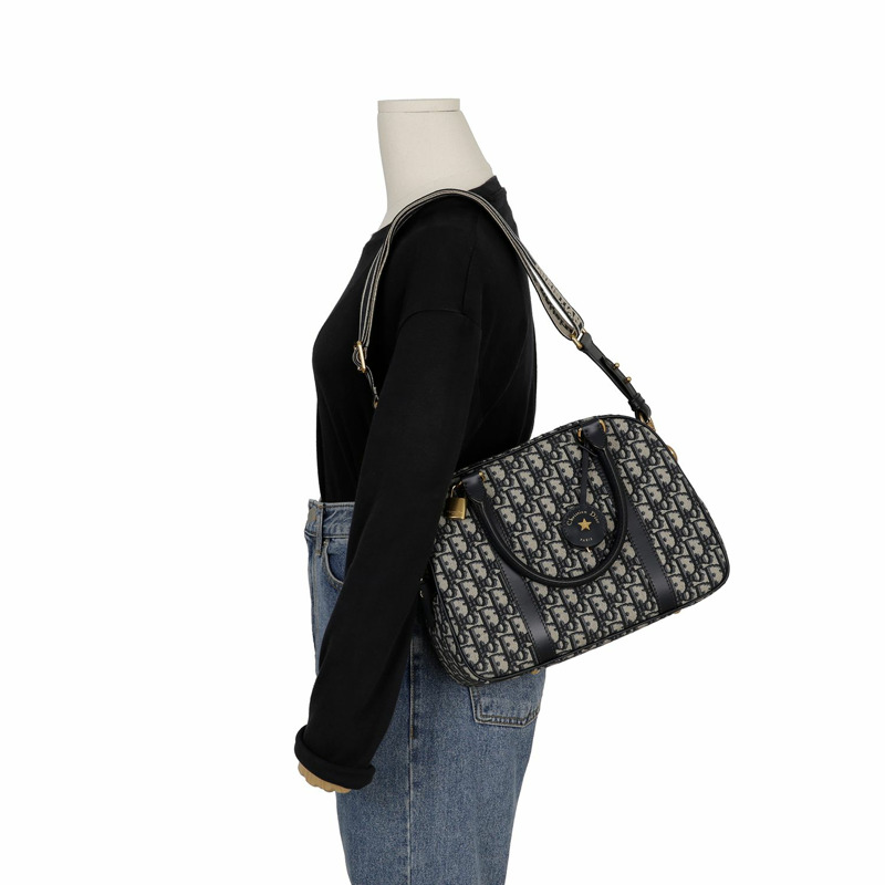 【包稅】DIOR M1341UTZQ DeVibe 大號保齡球手提單肩包-8