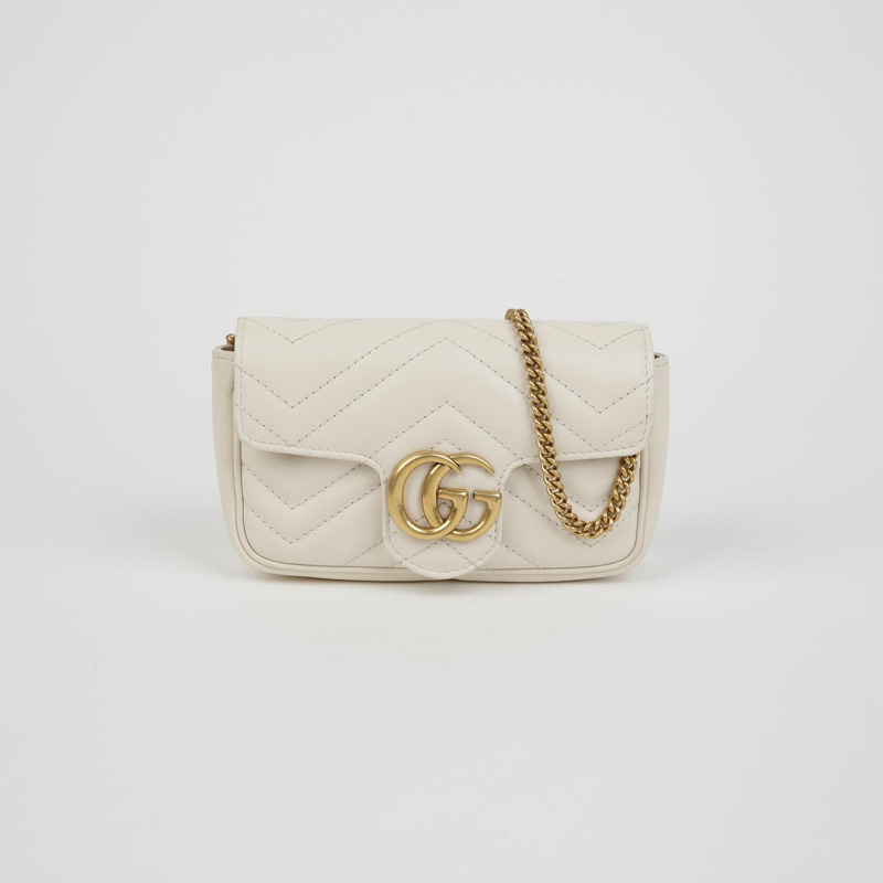 GUCCI GG Marmont 超迷你鏈條斜背包 476433-1