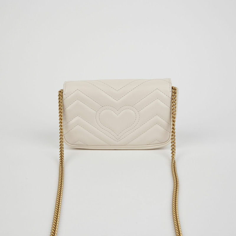 GUCCI GG Marmont 超迷你鏈條斜背包 476433-3