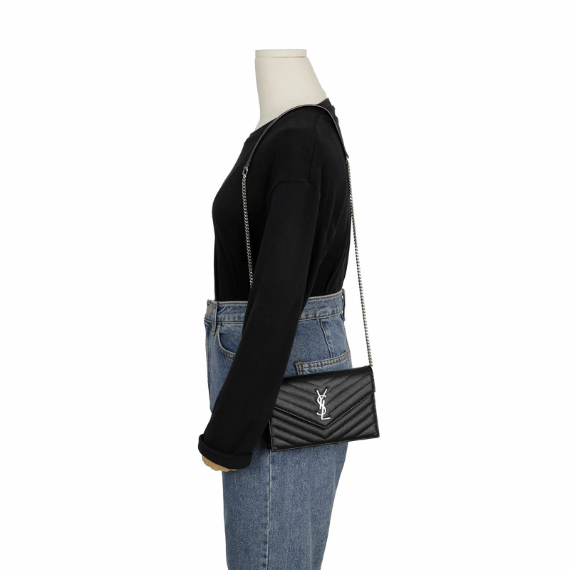 SAINT LAURENT Cassandra 信封 WOC 單肩斜背包 695108-11